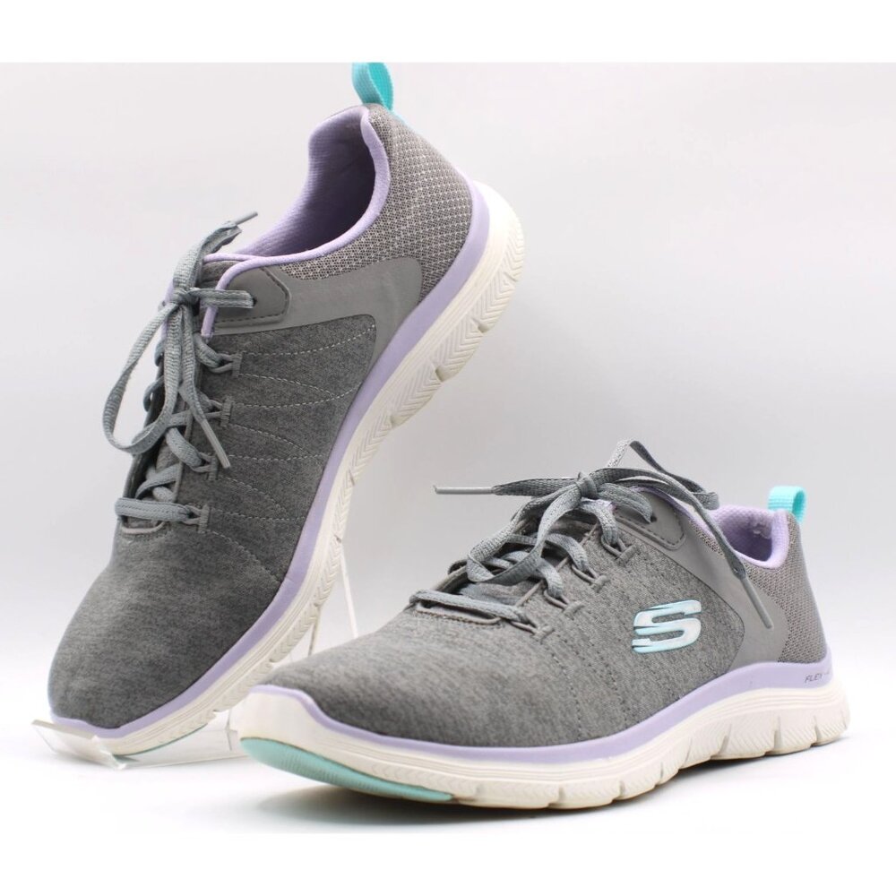 Skechers Flex-Lite Athletic Shoes Womens 9.5 Running Training Gray Memory Foam